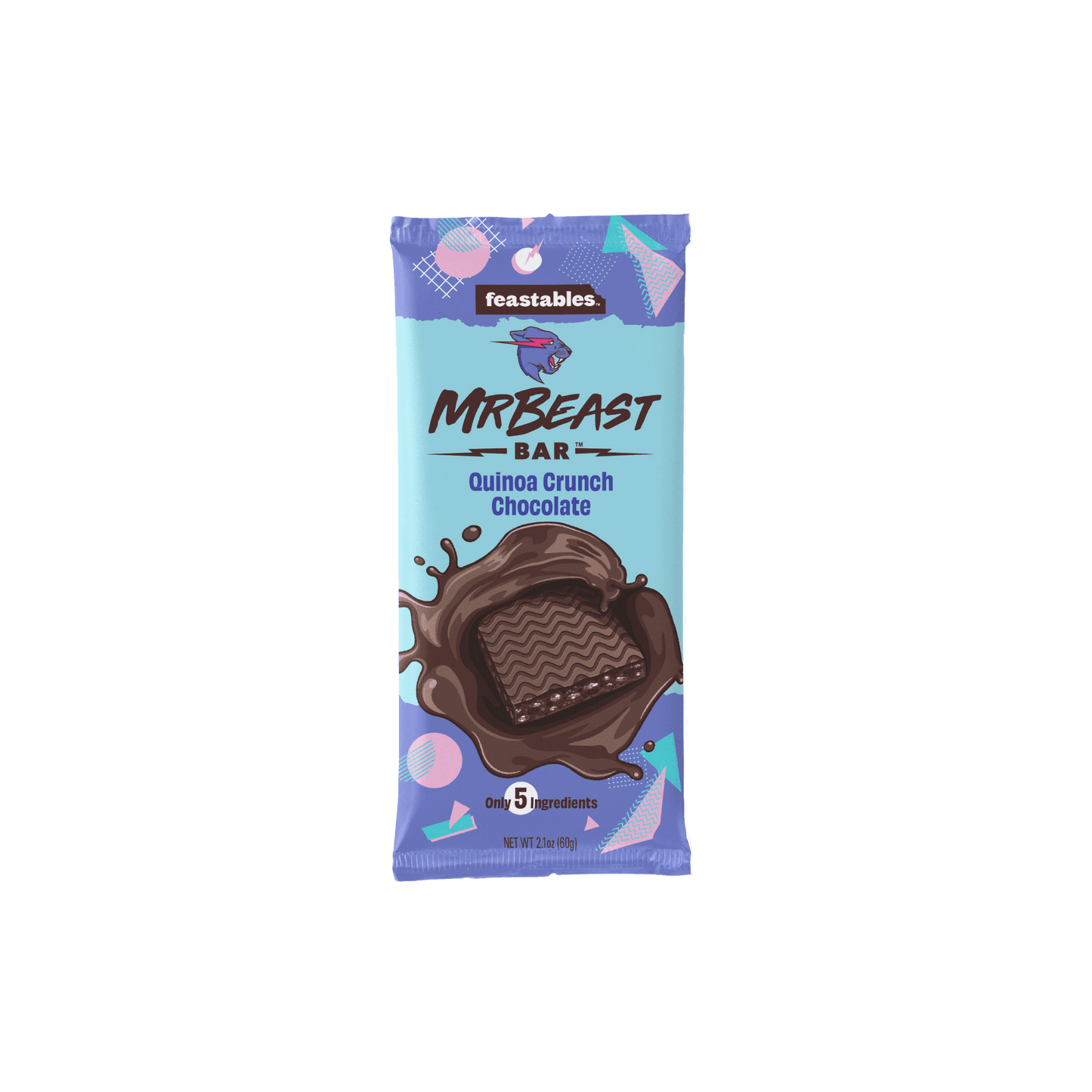 FEASTABLES MRBEAST BAR QUINOA CRUNCH CHOCOLATE 2.12 OZ/60G