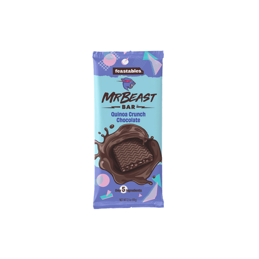 FEASTABLES MRBEAST BAR QUINOA CRUNCH CHOCOLATE 2.12 OZ/60G